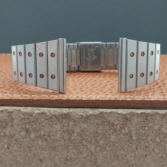 23mm 22mm Stainless Steel & Gold-Tone JB Champion 1970s Vintage Watch Band