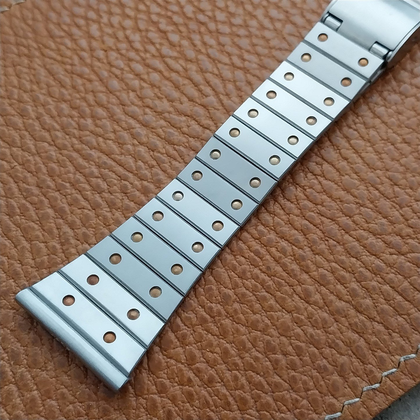 23mm 22mm Stainless Steel & Gold-Tone JB Champion 1970s Vintage Watch Band