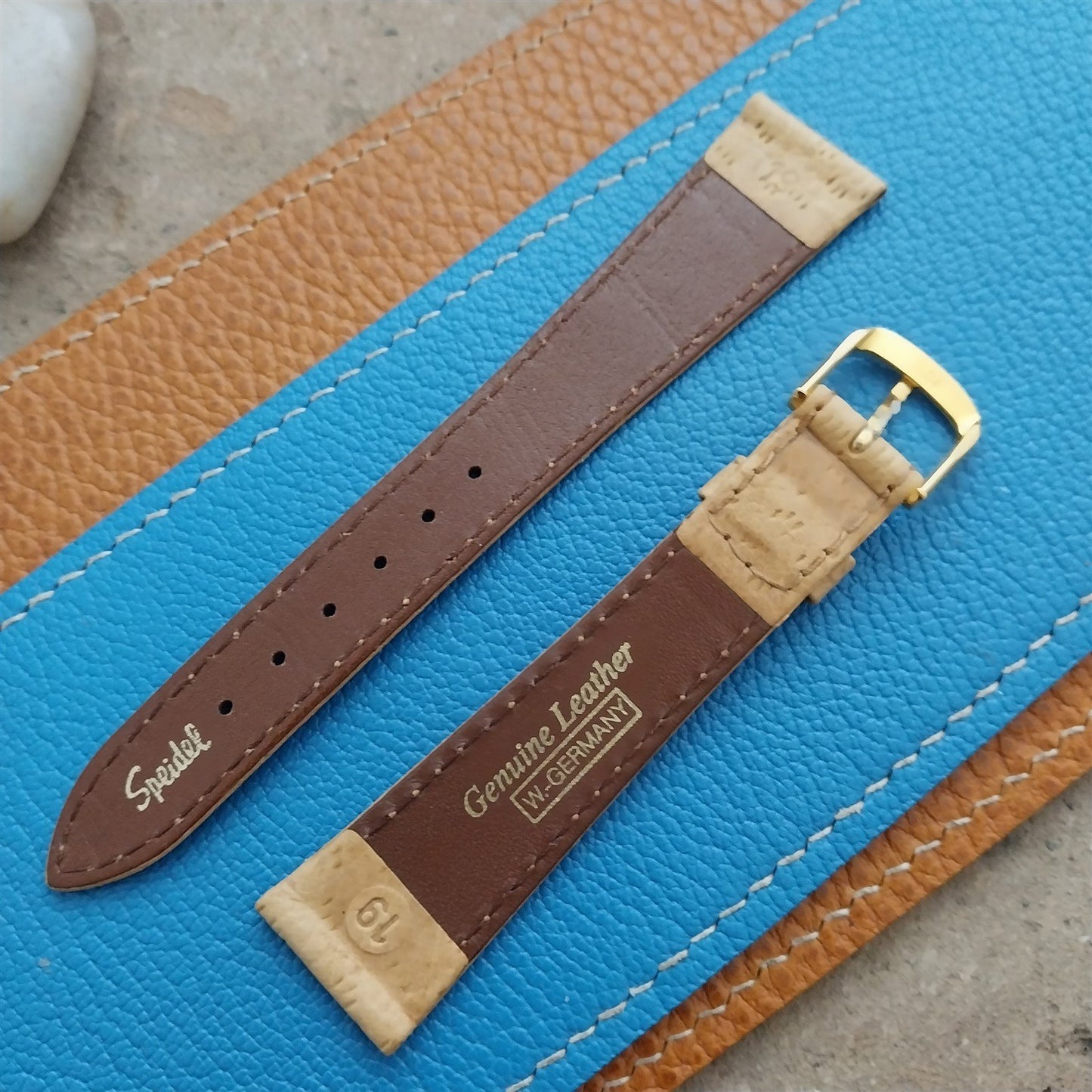 19mm Vintage Speidel German Boar Grain Classic Tapered 19/14 Unused Watch Band