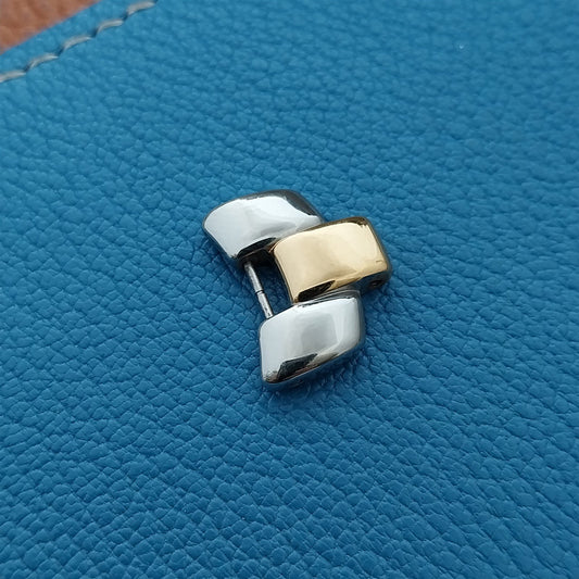 Mens Sector Polished Stainless Steel & Gold-Tone Link Add Length to Watch Band