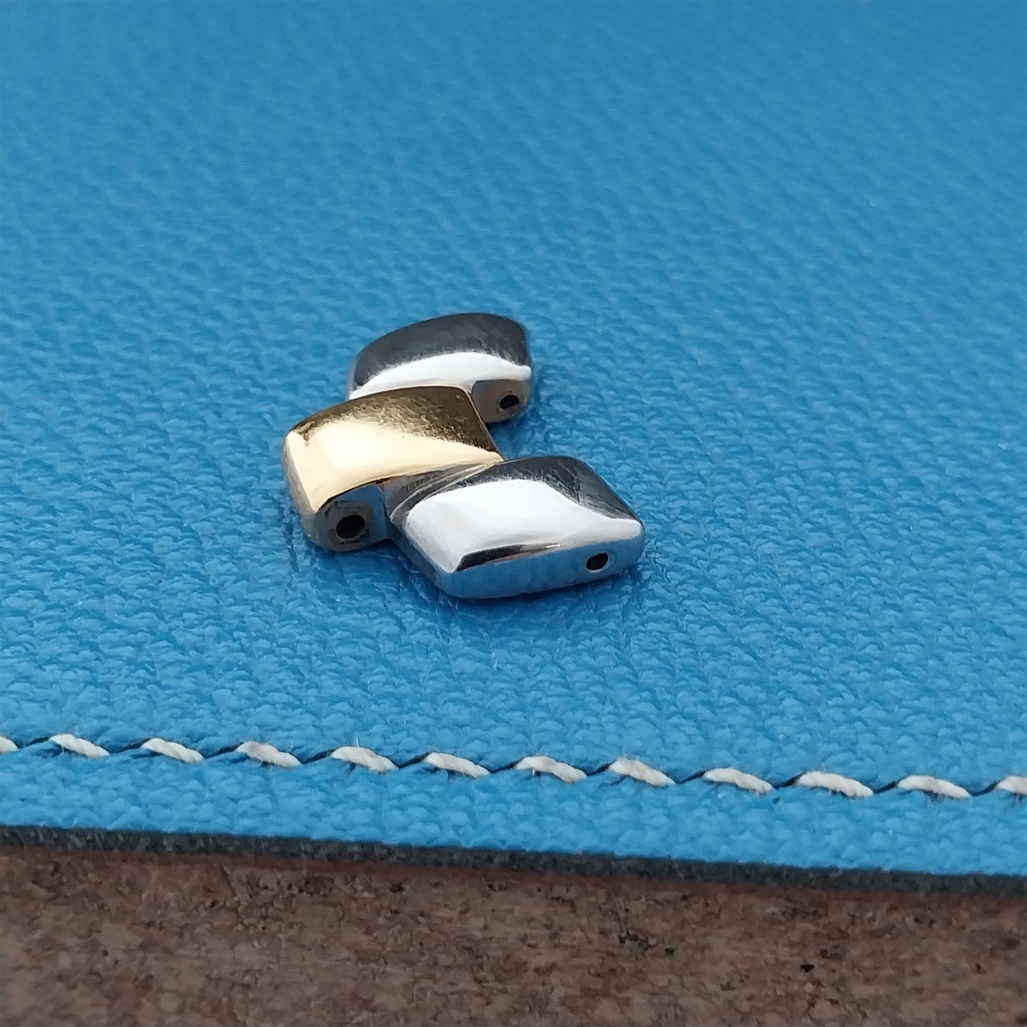 Mens Sector Polished Stainless Steel & Gold-Tone Link Add Length to Watch Band