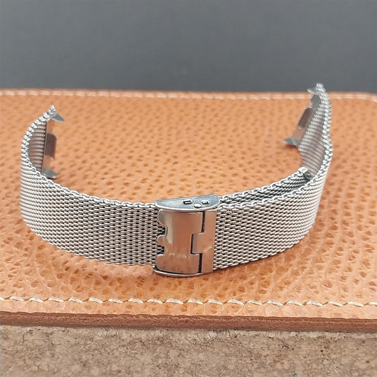 Vintage Stainless Steel Mesh Special Fit Made in England Mesh nos Watch Band