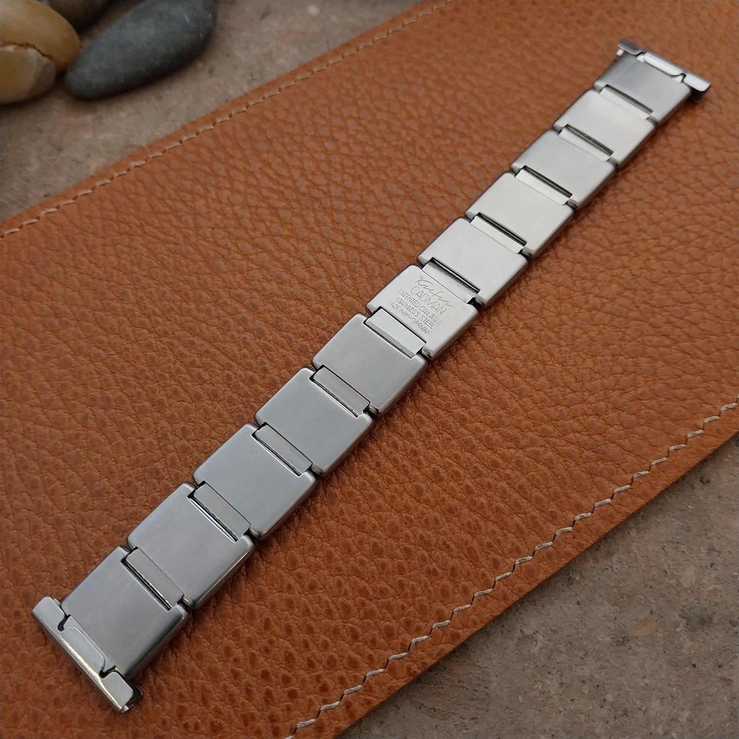 Vintage 20mm 19mm Kiefer Cadman Stainless Steel Classic Stretch NOS Watch Band
