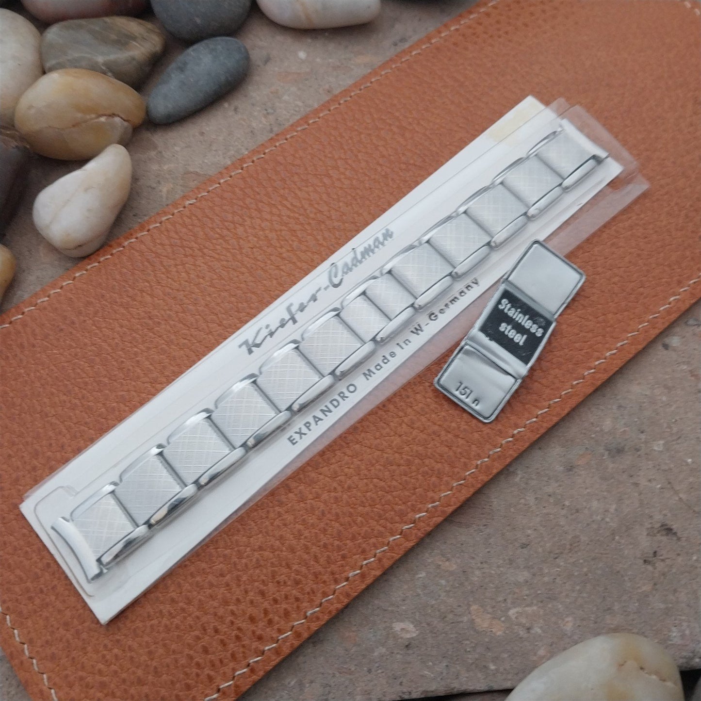 Vintage 5/8" Kiefer Cadman Expandro Stainless Classic Stretch Unused Watch Band