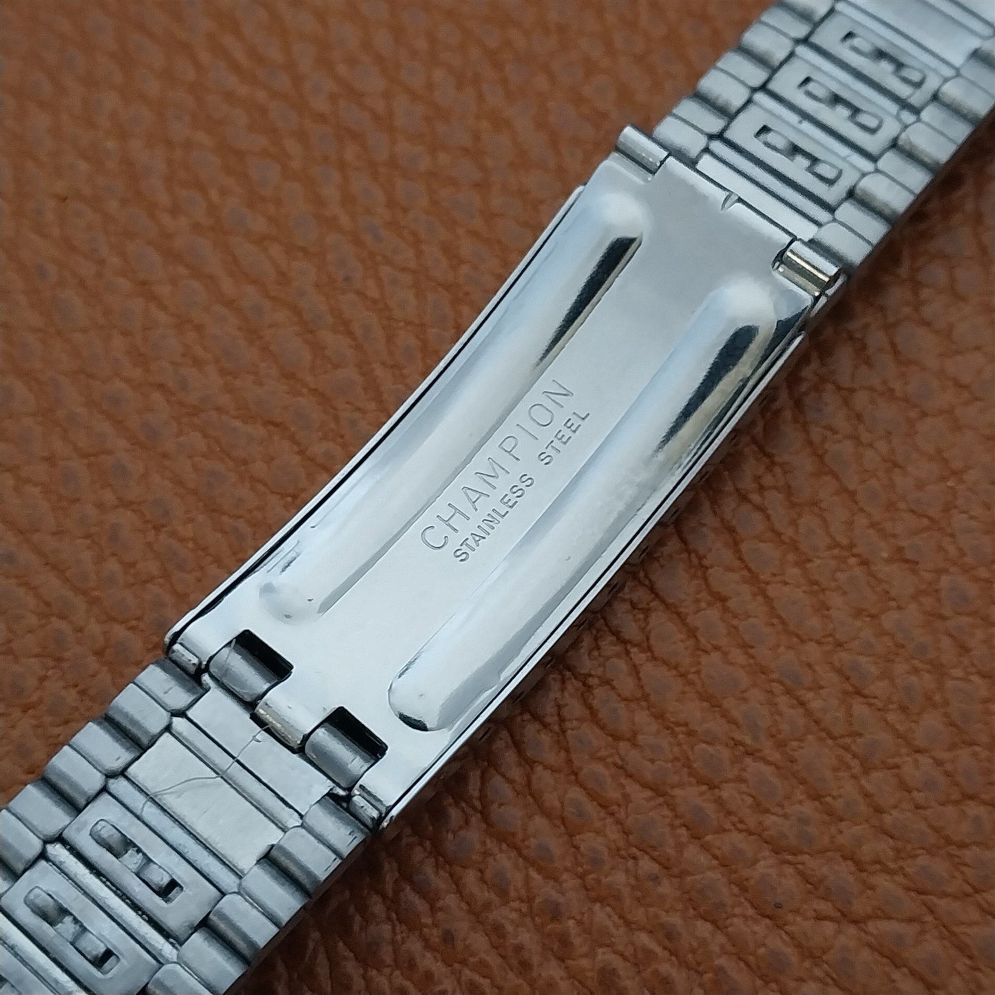 Vintage 18mm Flared Stainless Steel JB Champion Unused 1970s Classic Watch Band