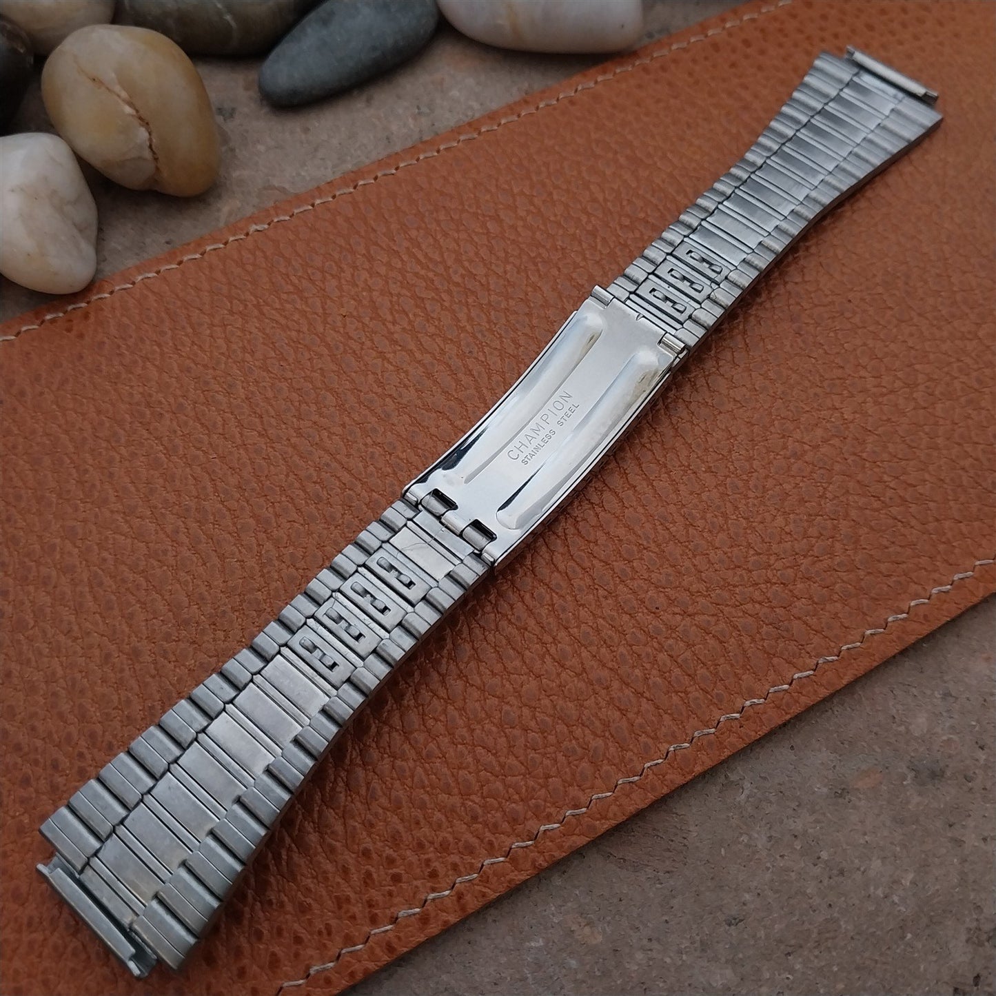 Vintage 18mm Flared Stainless Steel JB Champion Unused 1970s Classic Watch Band