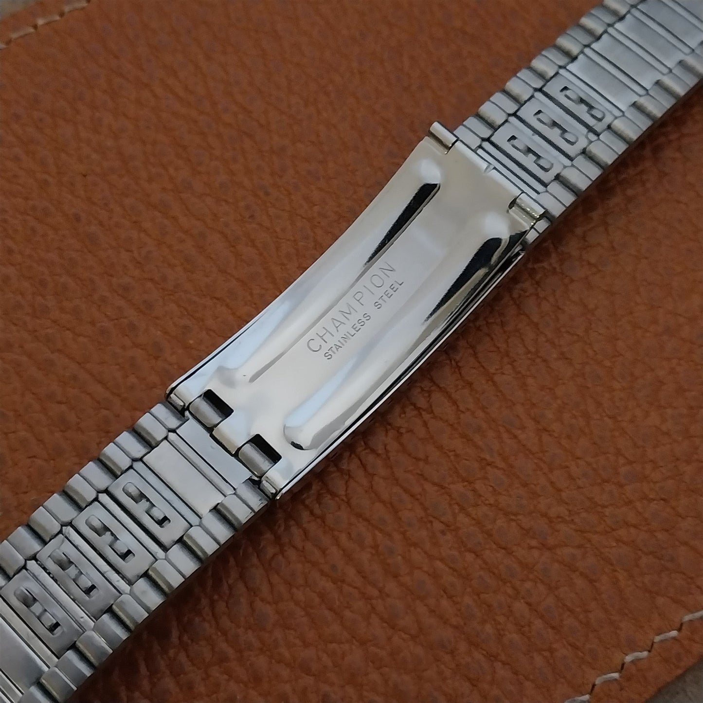 Vintage 18mm Flared Stainless Steel JB Champion Unused 1970s Classic Watch Band