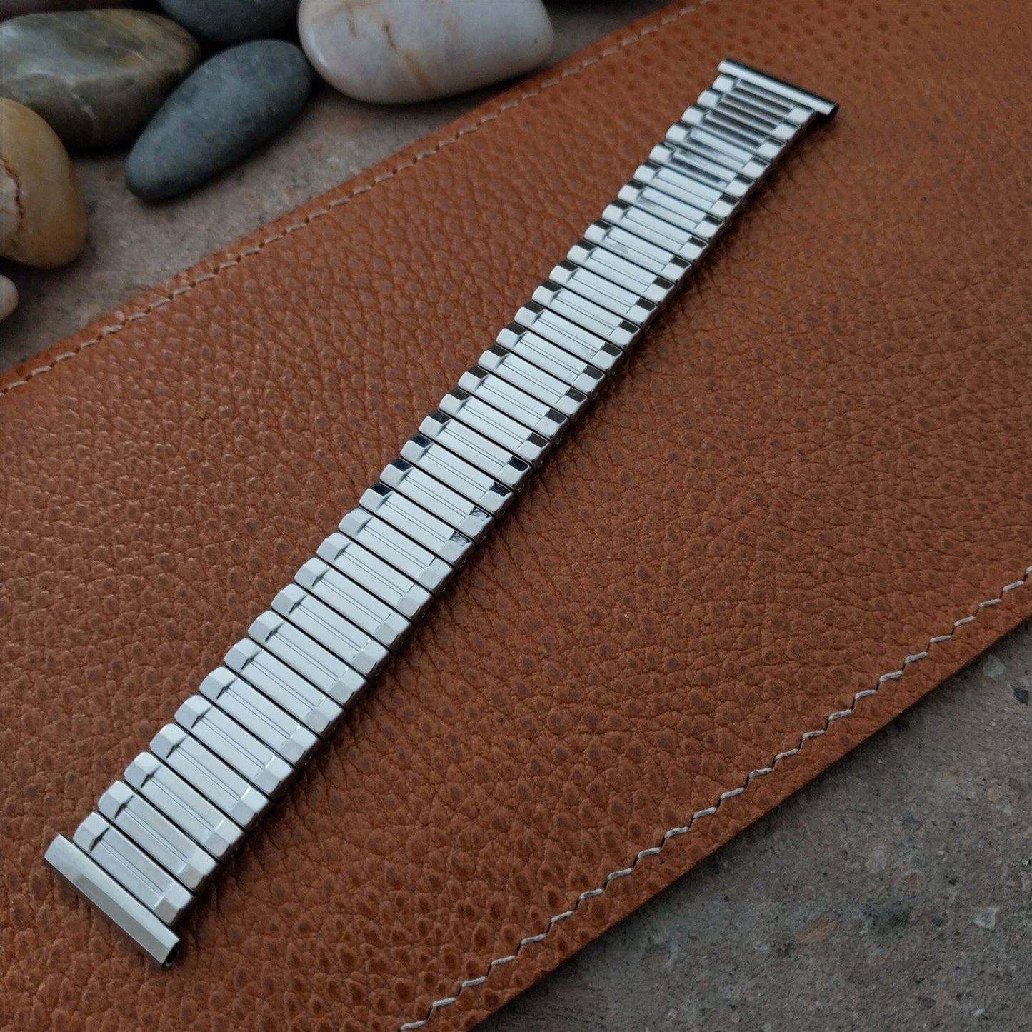 Vintage 19mm 18mm 16mm Lenox Classic Stainless Stretch Unused 1960s Watch Band