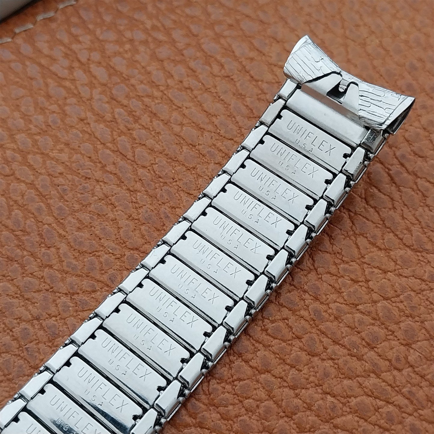 17.2mm 1960s Vintage Stainless Steel Uniflex Slim Expansion Unused Watch Band