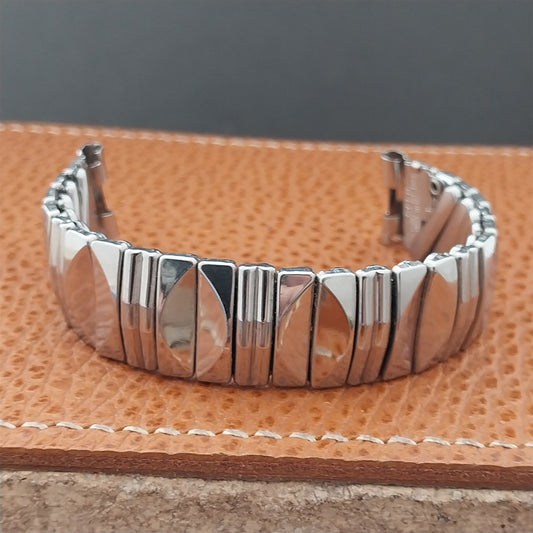 5/8" 1950s Vintage Watch Band Unused Glen Short Stainless Steel Expansion