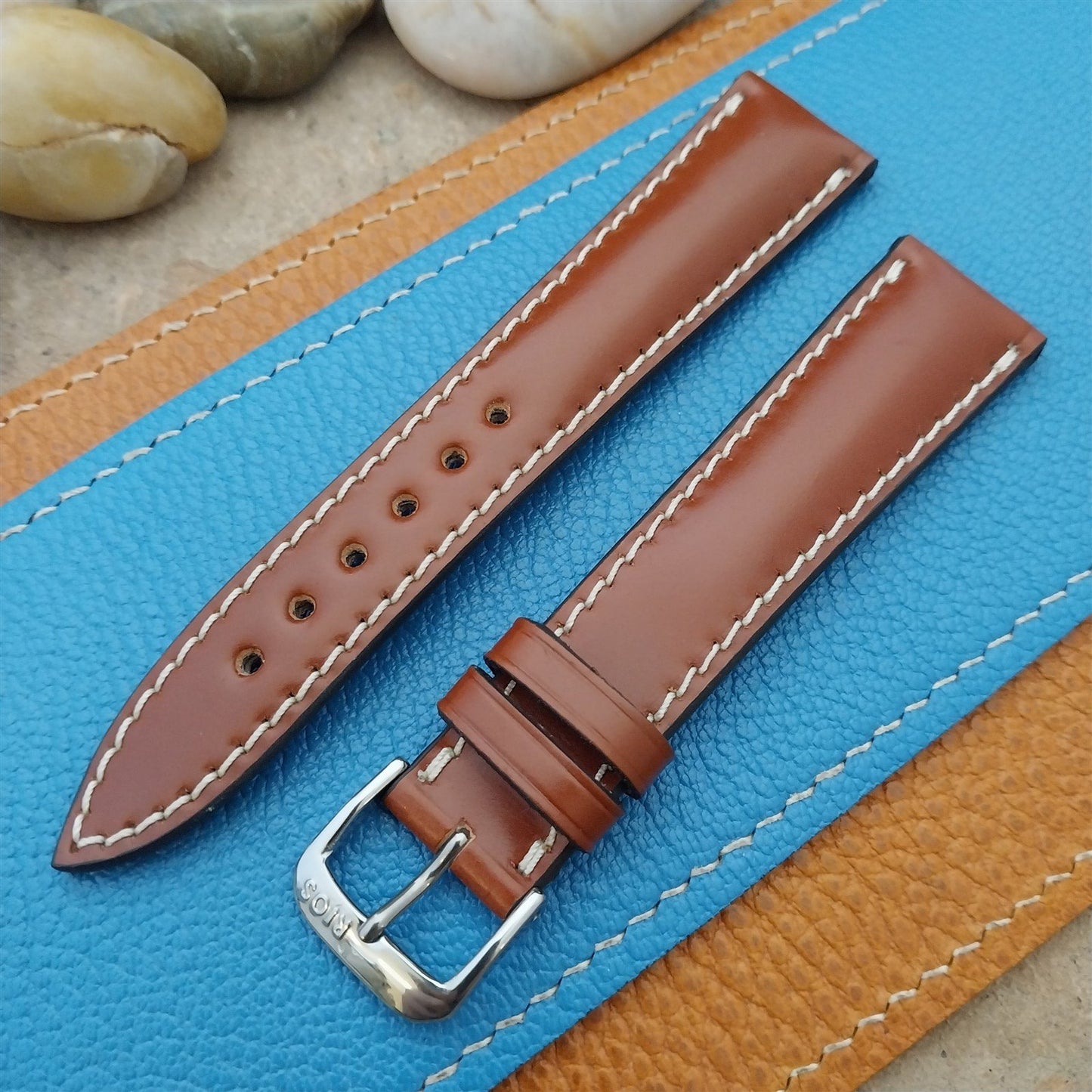 19mm Rios New York Shell Cordovan Leather Tapered 19/16 Watch Band