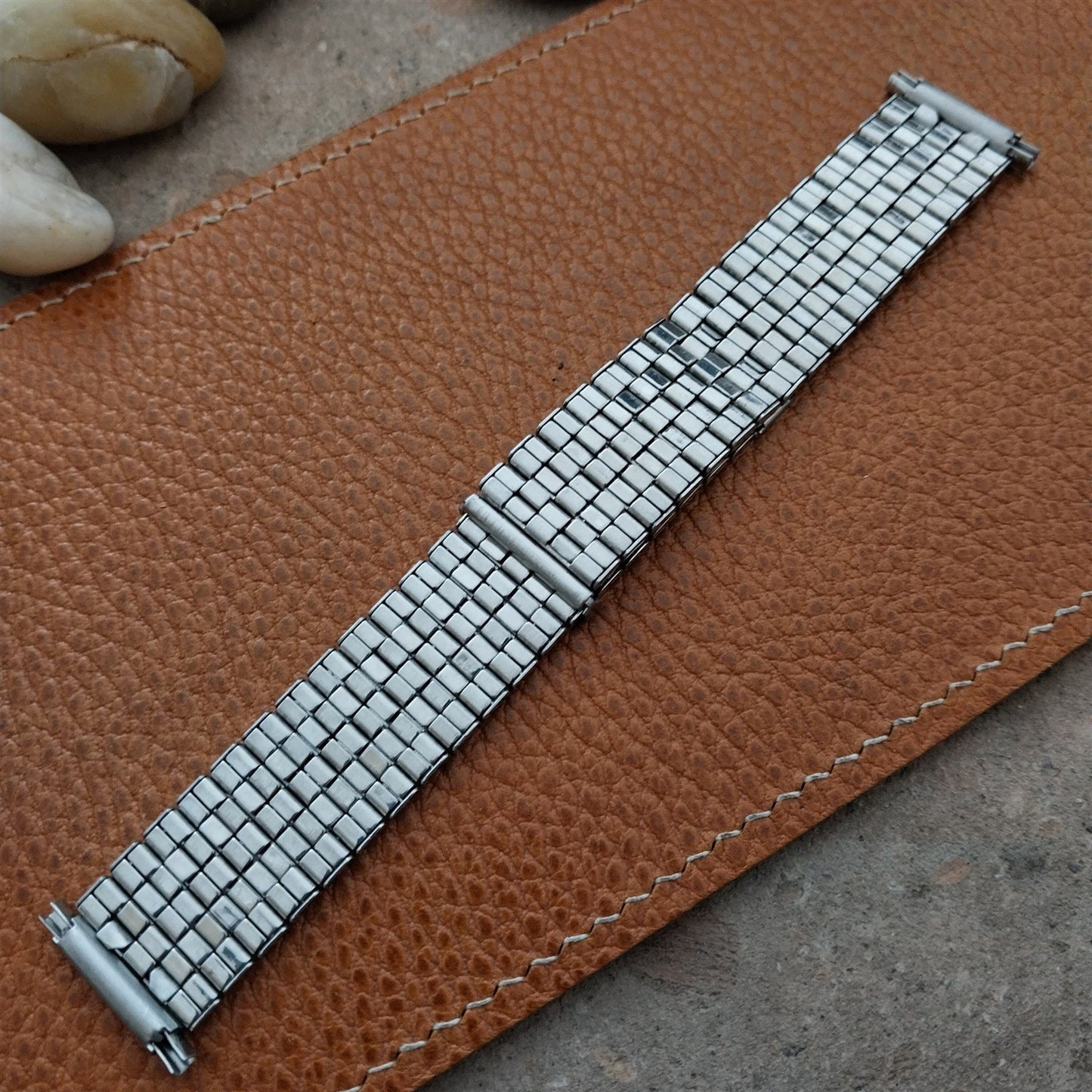 18mm 19mm 22mm Stainless Stretch Expansion Overlap Unused Classic Watch Band