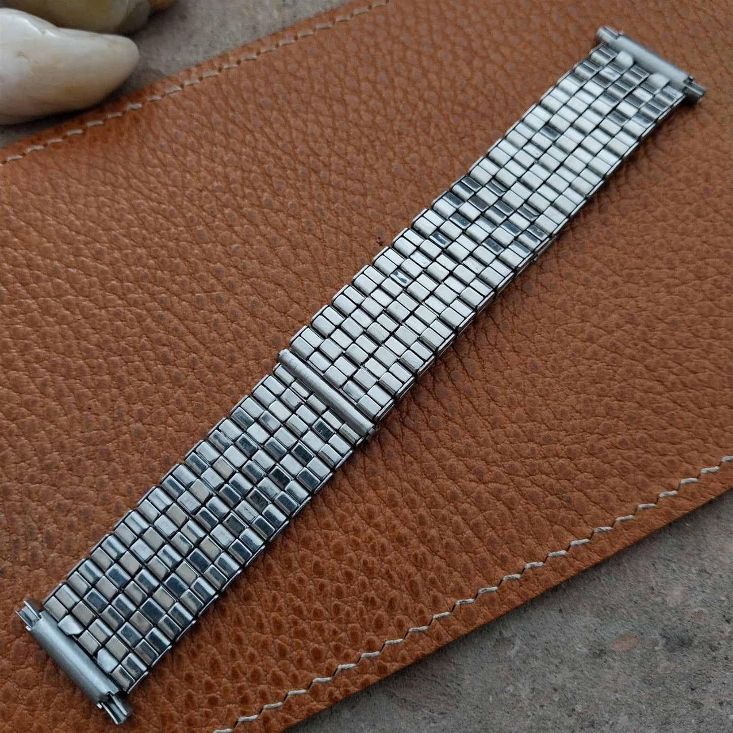 18mm 19mm 22mm Stainless Stretch Expansion Overlap Unused Classic Watch Band