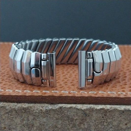 Vintage 5/8" Bulova White Gold-Filled Unused 1950s Classic Stretch Watch Band