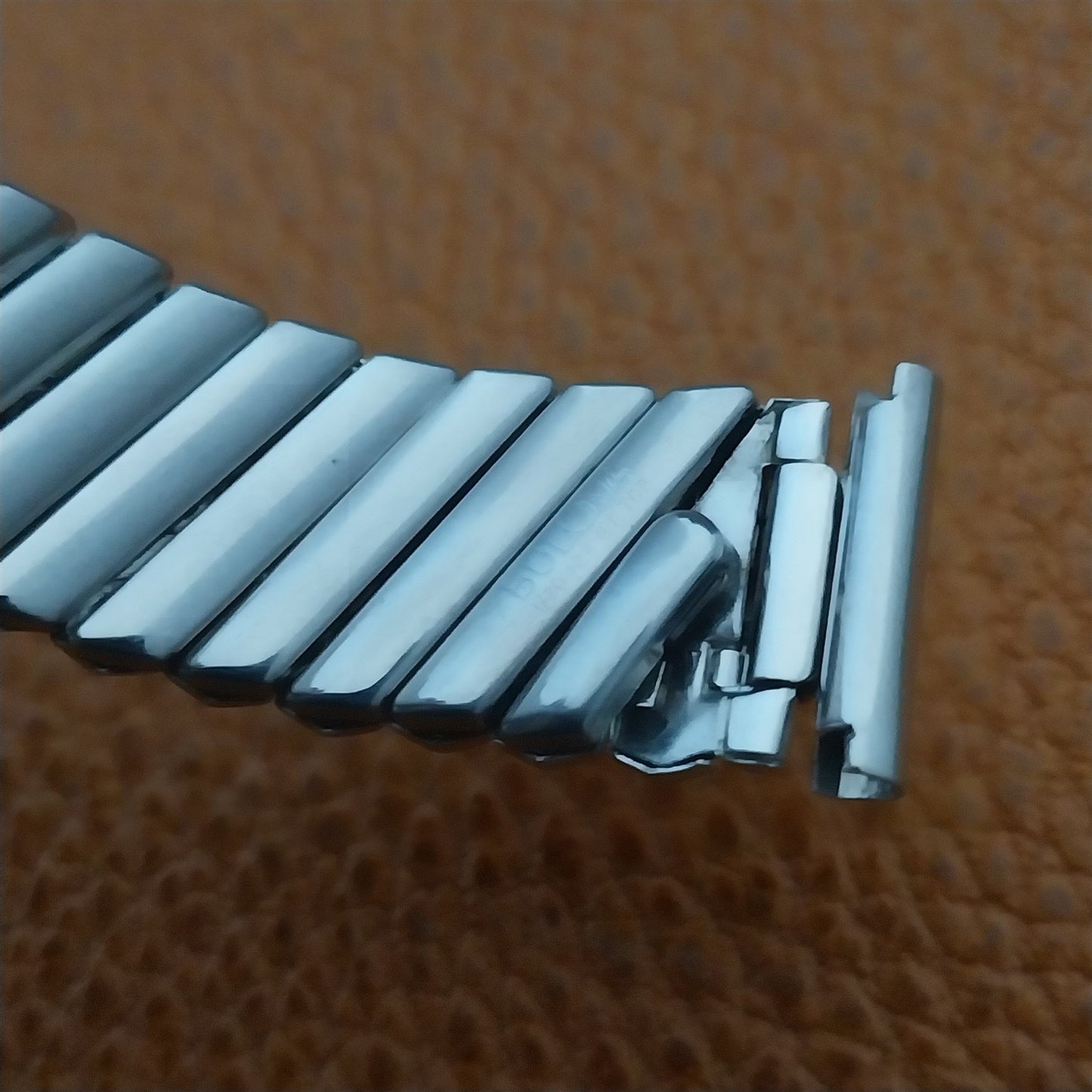 Vintage 5/8" Bulova White Gold-Filled Unused 1950s Classic Stretch Watch Band
