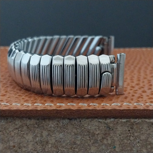 Vintage 5/8" Bulova White Gold-Filled Unused 1950s Classic Stretch Watch Band