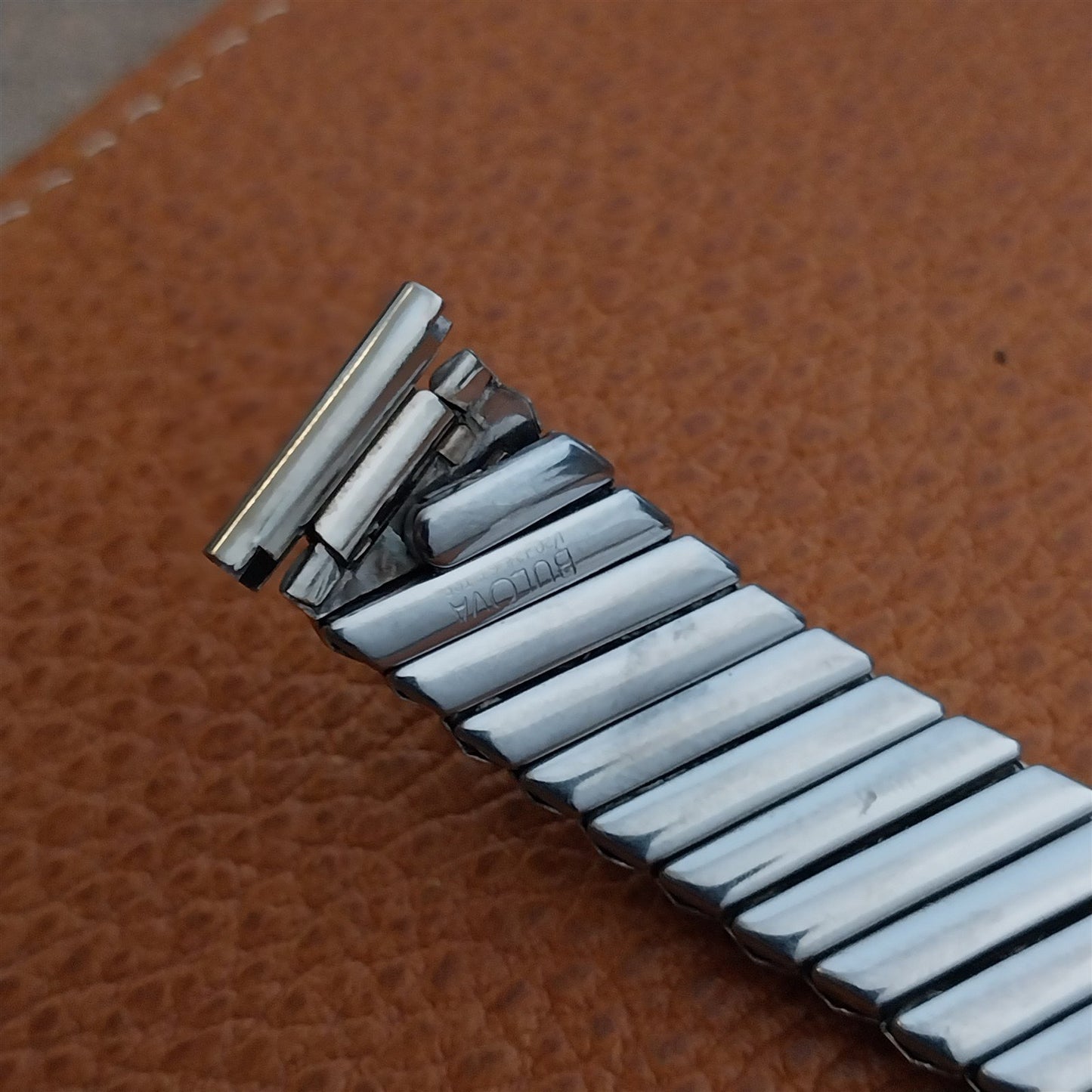 Vintage 5/8" Bulova White Gold-Filled Unused 1950s Classic Stretch Watch Band