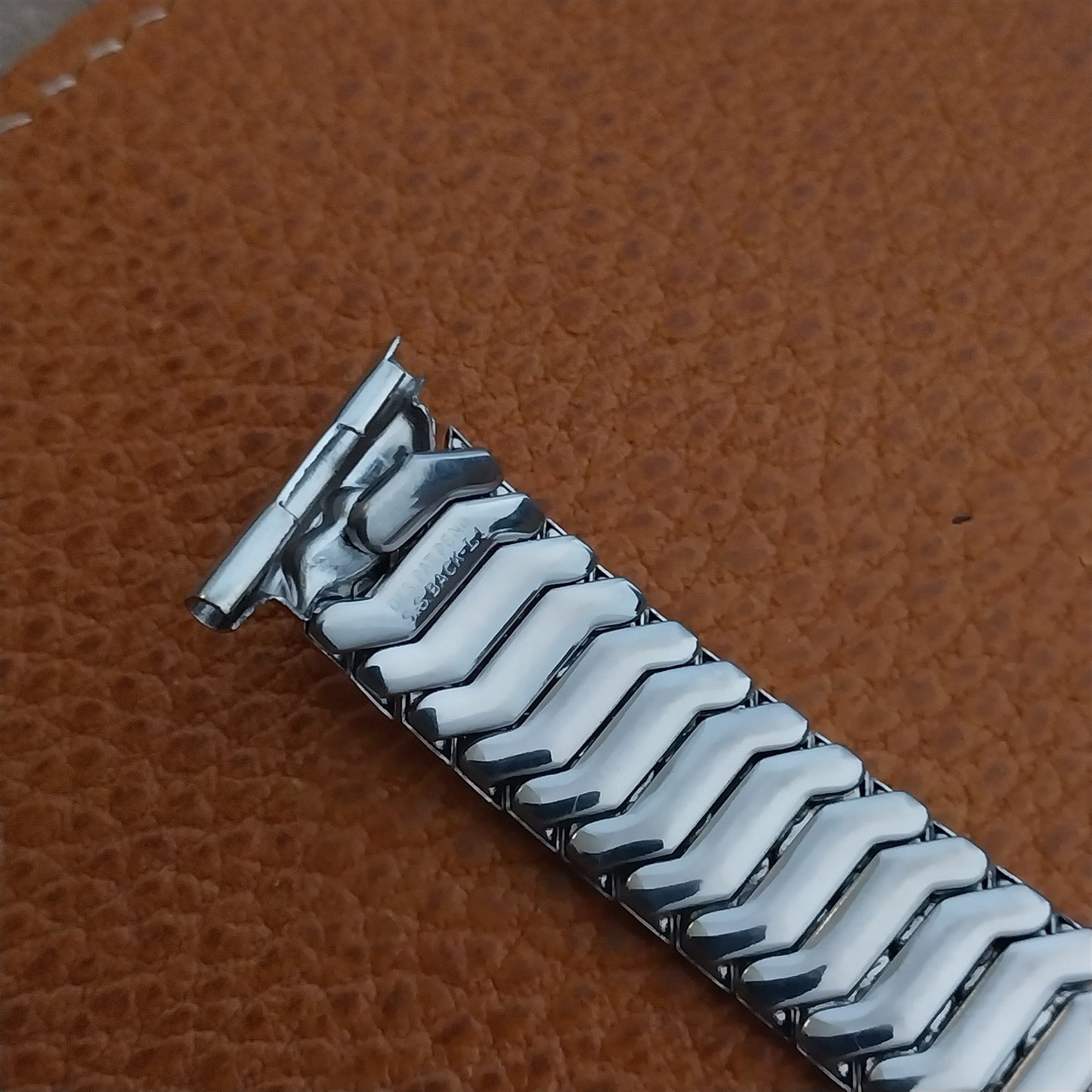 Vintage 19mm 15mm Bulova White Gold-Fill Unused 1951 Classic Stretch Watch Band