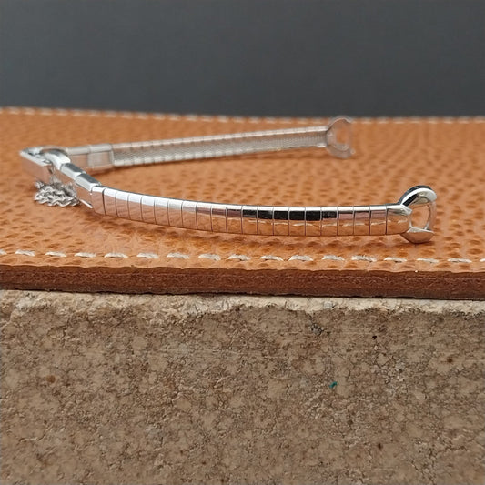 1960s Ladies White Gold-Filled Speidel Silk-N-Soft Unused Cocktail Watch Band