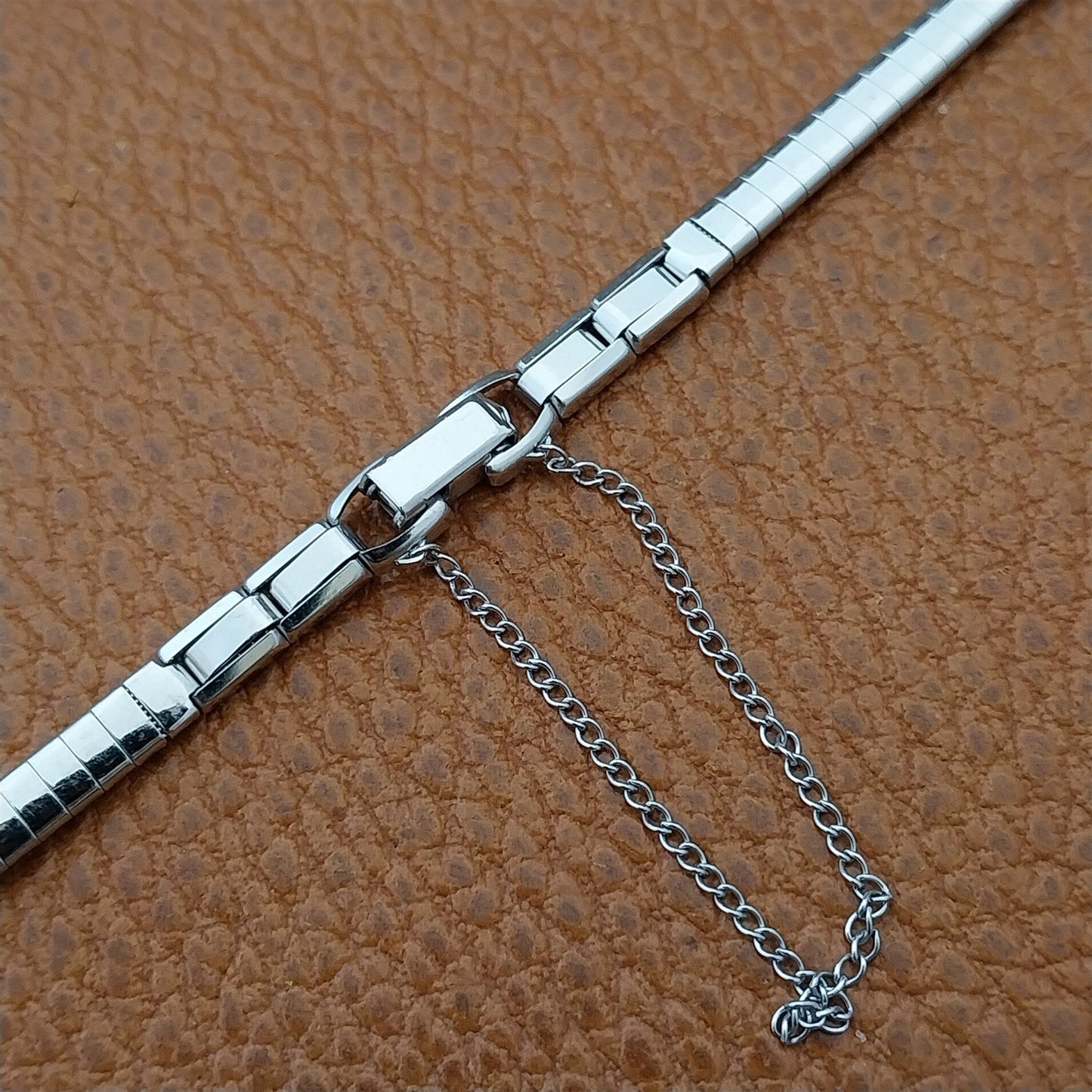 1960s Ladies White Gold-Filled Speidel Silk-N-Soft Unused Cocktail Watch Band