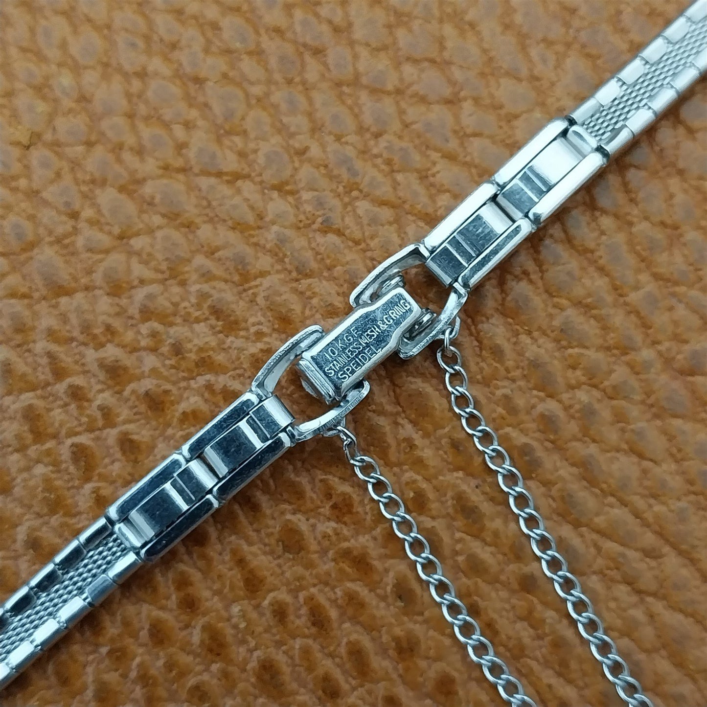 1960s Ladies White Gold-Filled Speidel Silk-N-Soft Unused Cocktail Watch Band