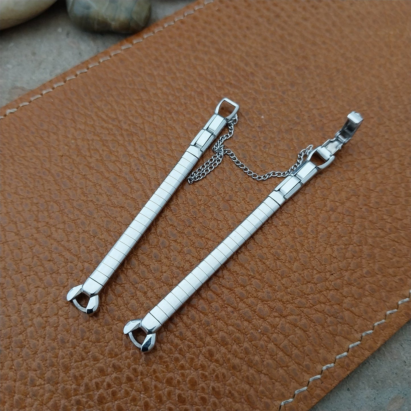 1960s Ladies White Gold-Filled Speidel Silk-N-Soft Unused Cocktail Watch Band