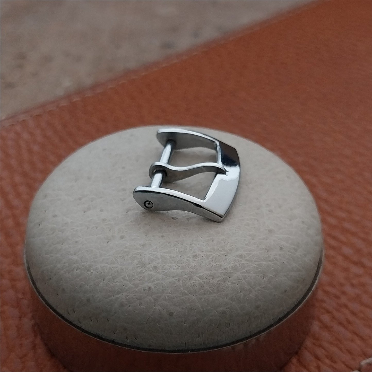 Vintage 16mm Swiss Silver-Tone Classic 1960s Unused Watch Strap Buckle