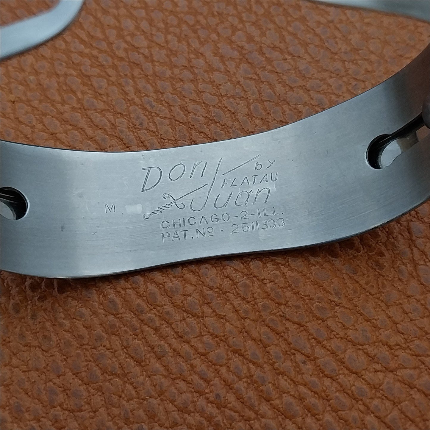 5/8" Vintage Don Juan Chicago Guardsman Stainless Cuff Medium Unused Watch Band