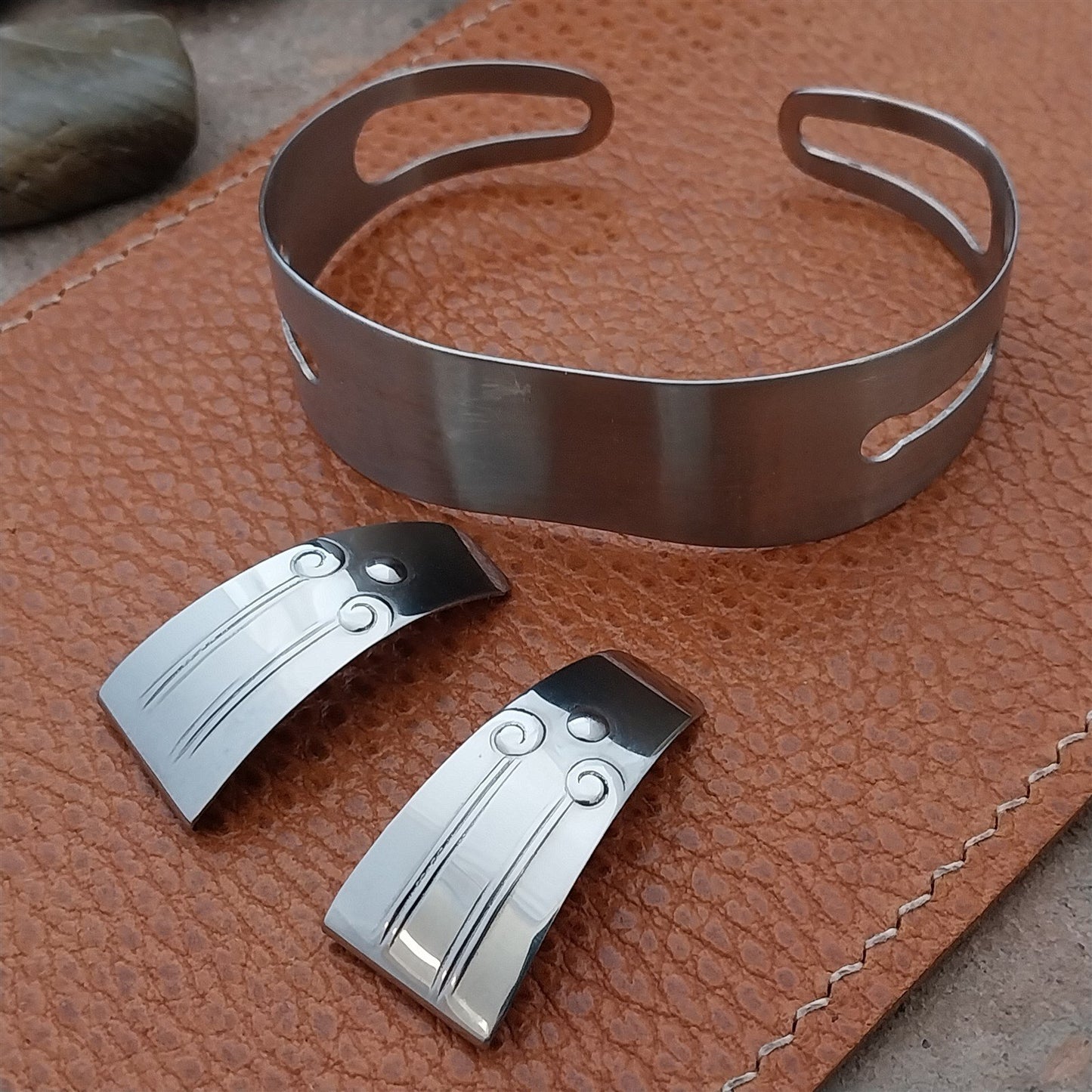 5/8" Vintage Don Juan Chicago Guardsman Stainless Cuff Medium Unused Watch Band