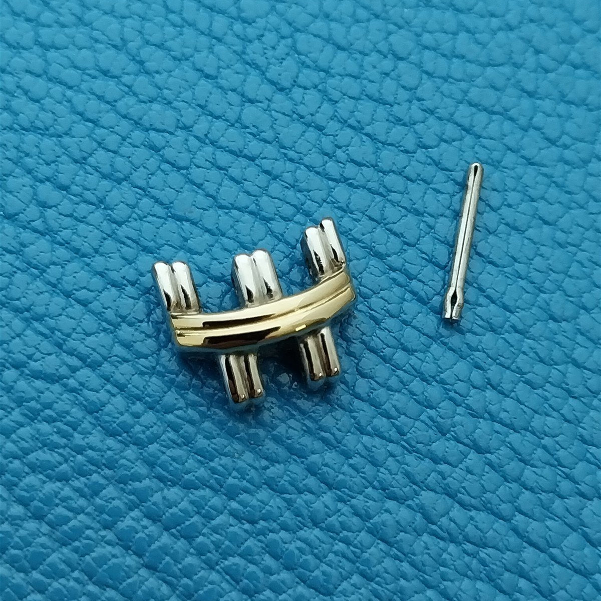 Vintage Citizen Stainless & Gold Plate Watch Band LINK adds 5mm Length to Band