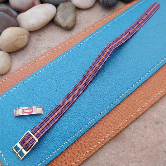 Vintage Reversible 9mm Union Perlon Ladies Single Pass 1960s Classic Watch Band