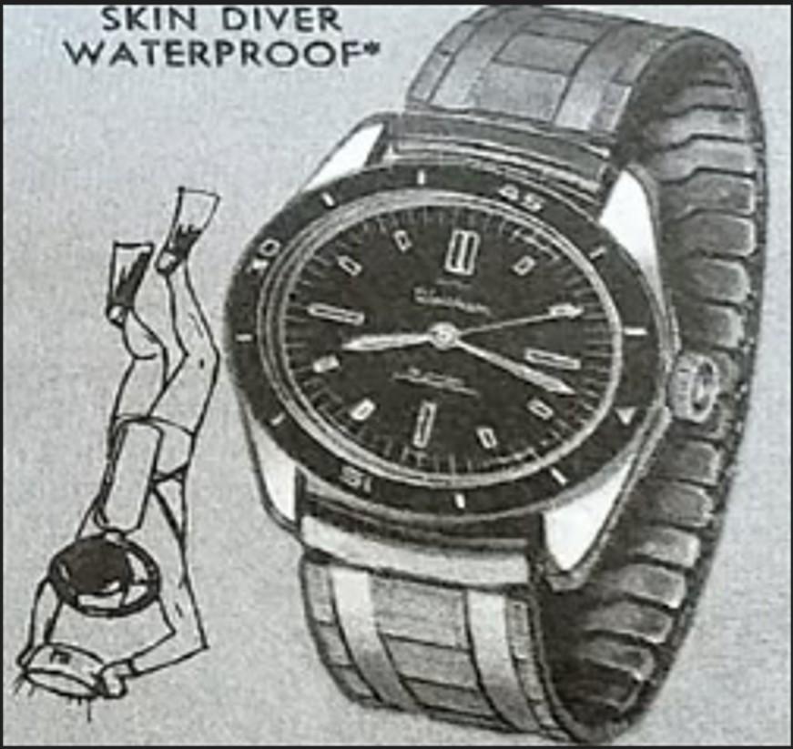 The Correct Original 1950s Waltham Skindiver Admiral Stainless Steel Watch Band