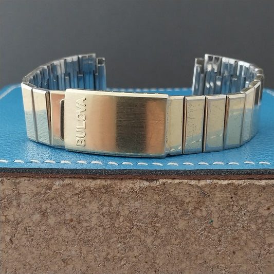 1970s Vintage Bulova Baldwin 19mm Gold-Tone Classic Watch Band