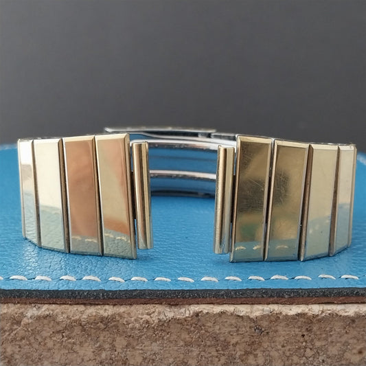 1970s Vintage Bulova Baldwin 19mm Gold-Tone Classic Watch Band