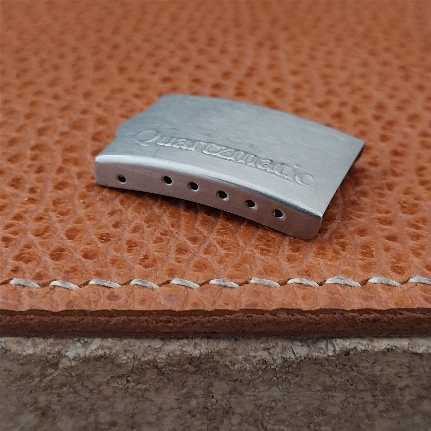 Vintage Quartzmatic Stainless Steel NOS Classic 1970s Unused Watch Band Clasp