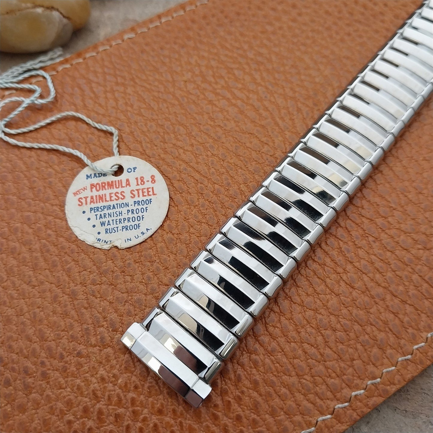 1950s Vintage 19mm 18mm JB Champion Edgewood Stainless Steel Unused Watch Band