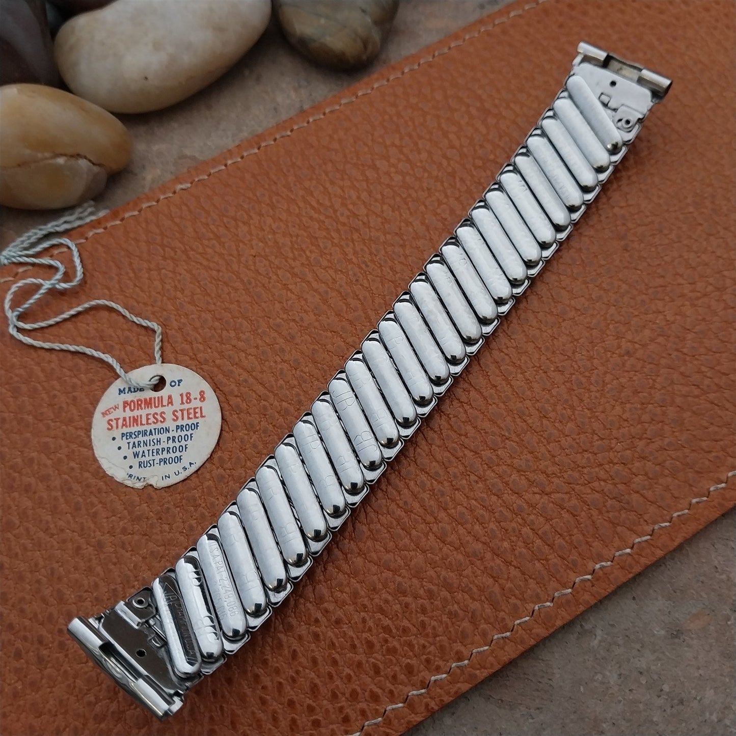 1950s Vintage 19mm 18mm JB Champion Edgewood Stainless Steel Unused Watch Band