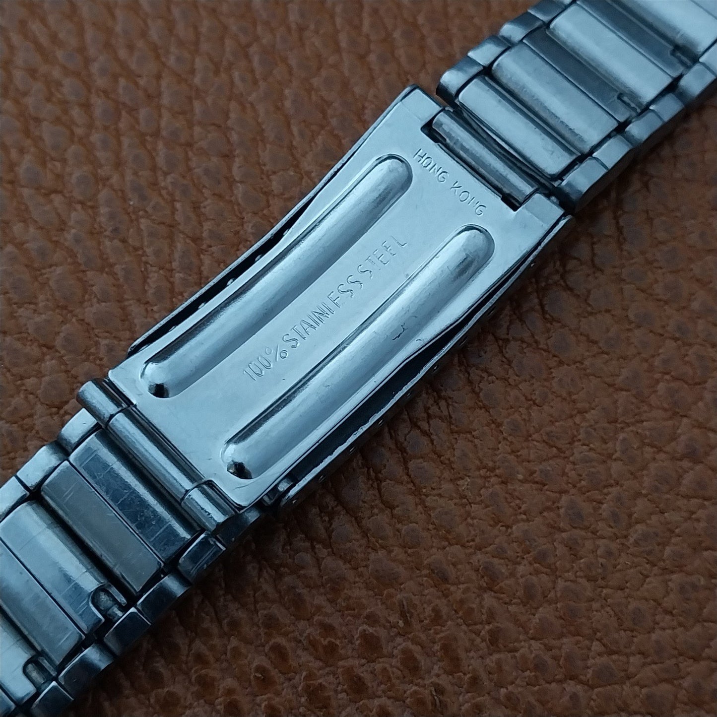 Vintage 18.4mm Flared Stainless Steel nos Unused Classic Watch Band