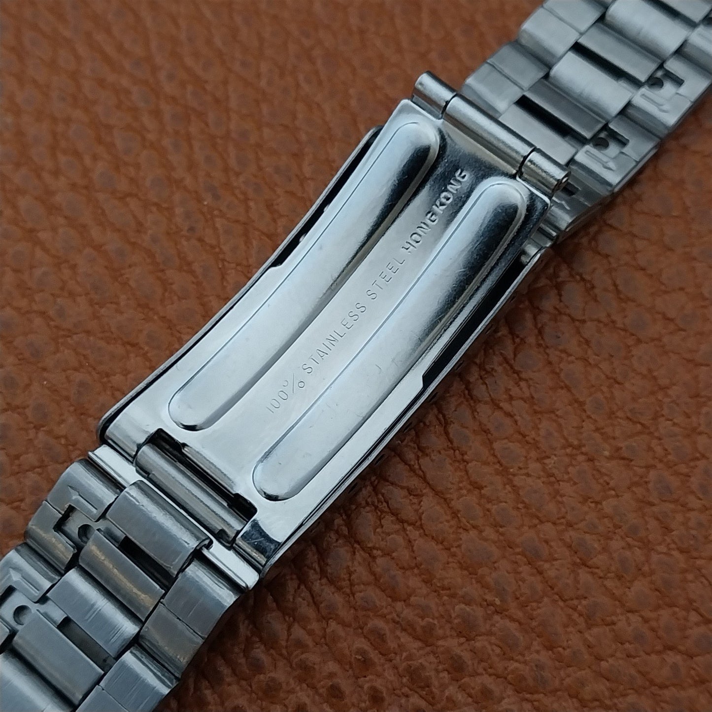 Vintage Single Center-Lug Stainless Steel Clasic 1970s LED LCD nos Watch Band