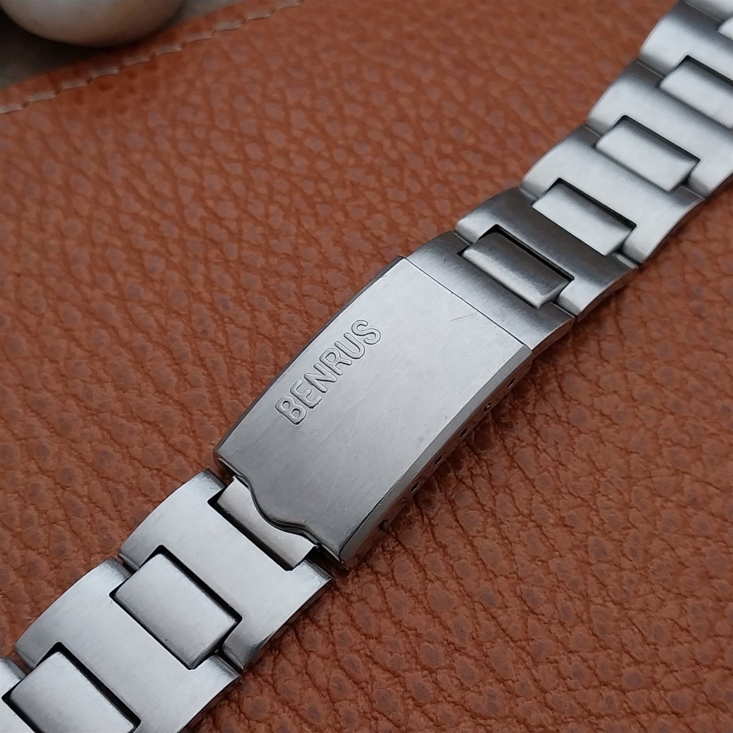 Vintage 19mm Benrus Stainless Steel Prospect Flared Classic 1970s Watch Band
