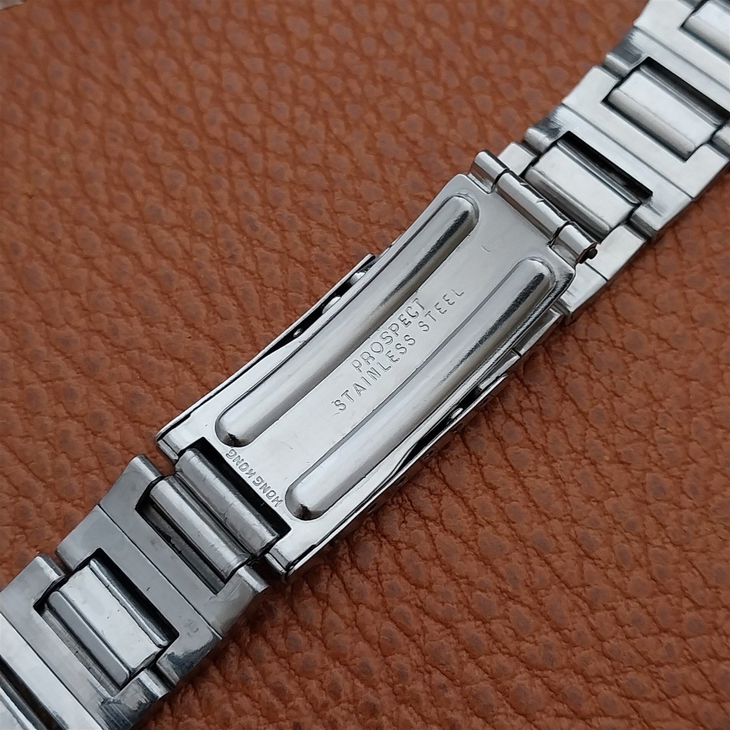 Vintage 19mm Benrus Stainless Steel Prospect Flared Classic 1970s Watch Band