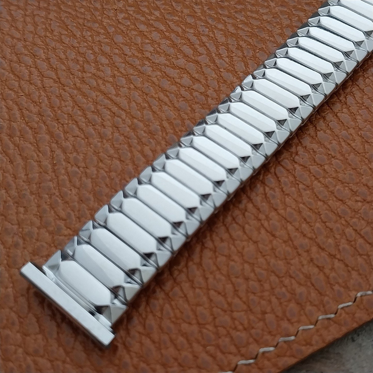 Vintage 19mm 18mm 16mm White Gold-Fill Classic Stretch Speidel 1955 Watch Band