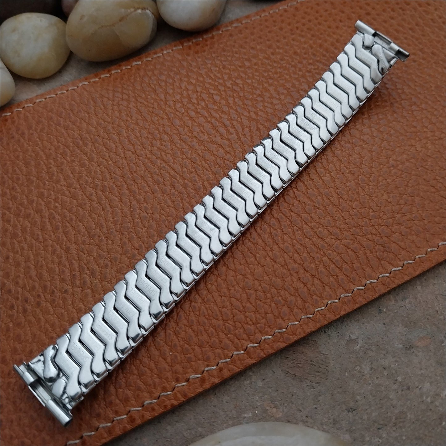 Vintage 19mm 18mm 16mm White Gold-Fill Classic Stretch Speidel 1955 Watch Band