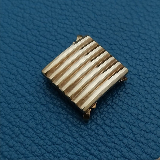 Vintage Speidel In The Groove Yellow Gold Fill Watch Band LINK adds 16mm Length