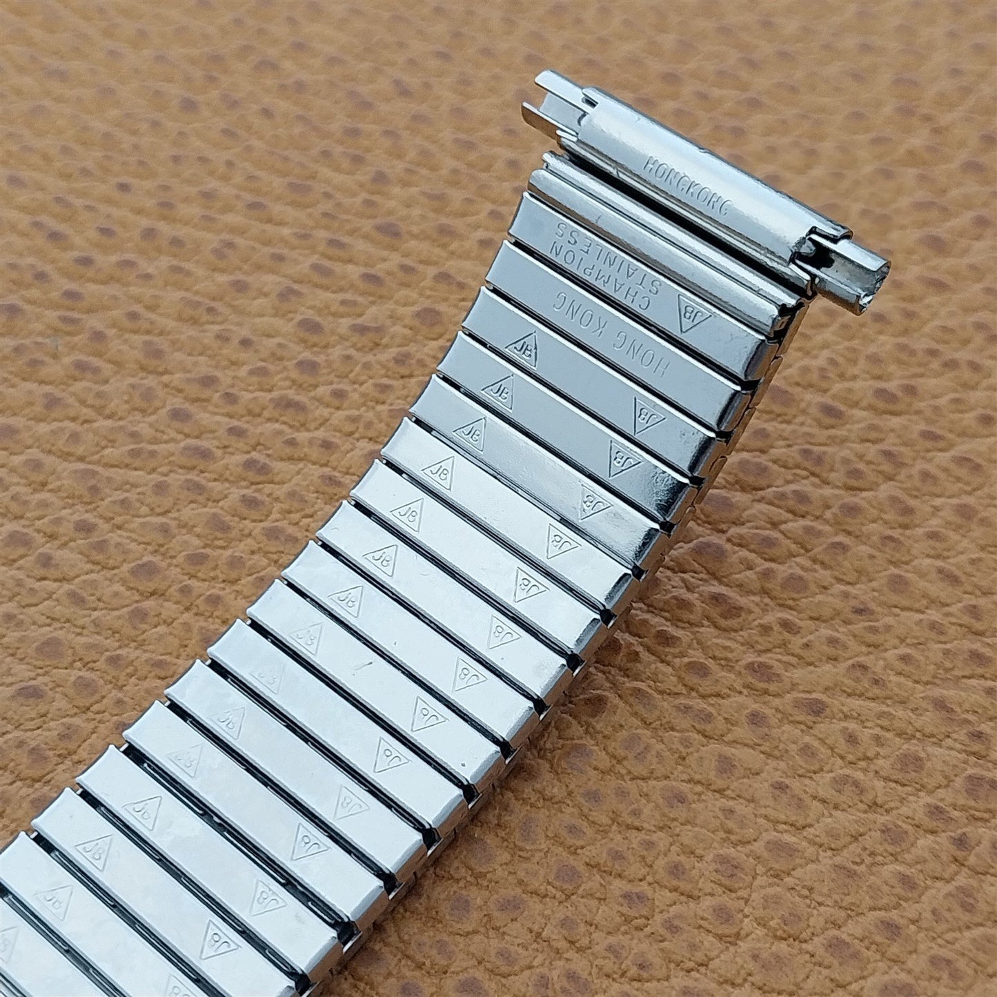 Vintage JB Champion 18mm 19mm 1970s Classic Stainless Steel Expansion Watch Band