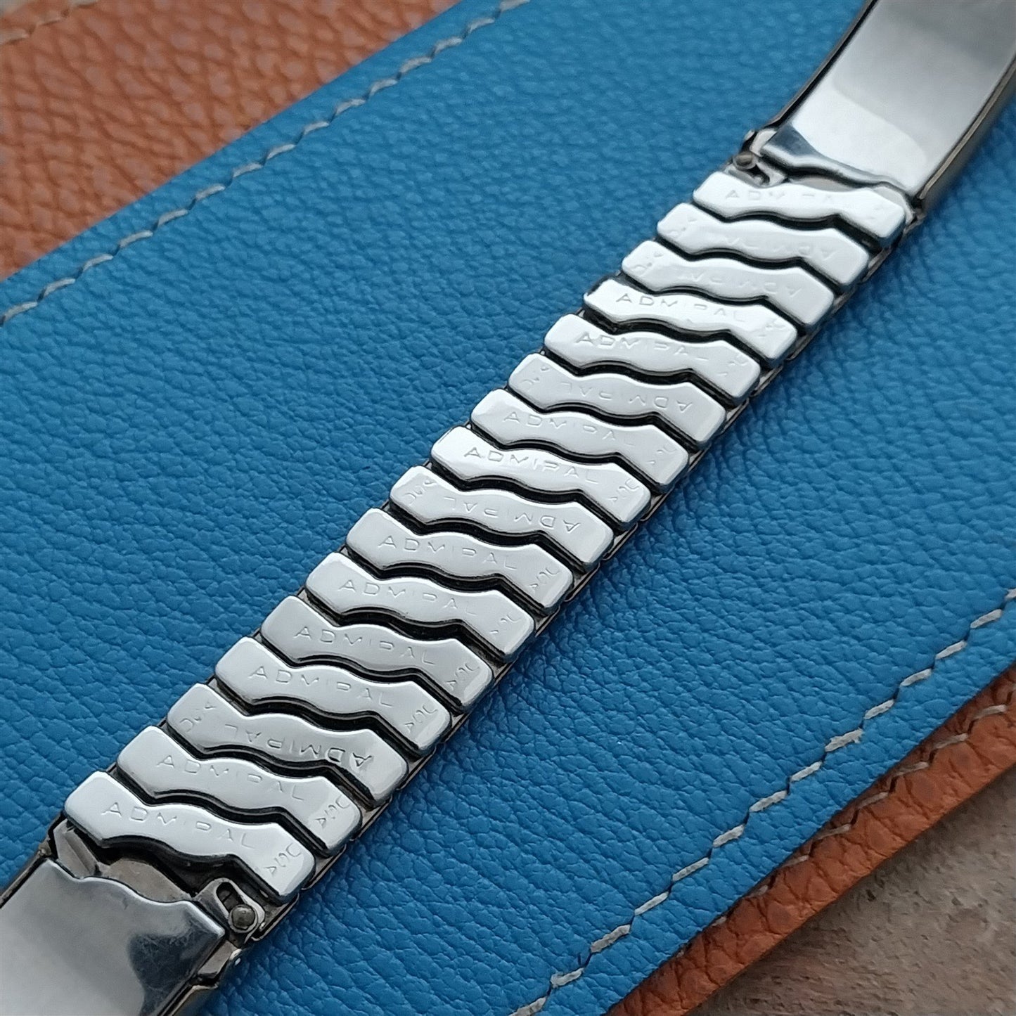 Admiral 5/8" Gold-Filled & Brown Lizard Unused Classic 1950s Vintage Watch Band