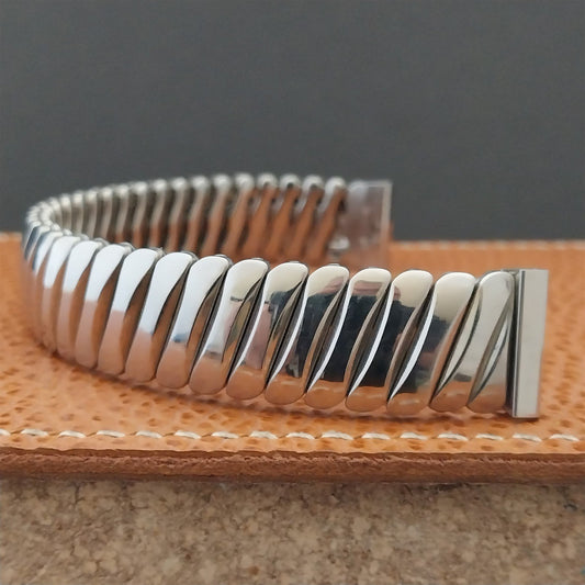 1950s Vintage Bellavance 5/8" Stainless Steel Long Classic Stretch Watch Band