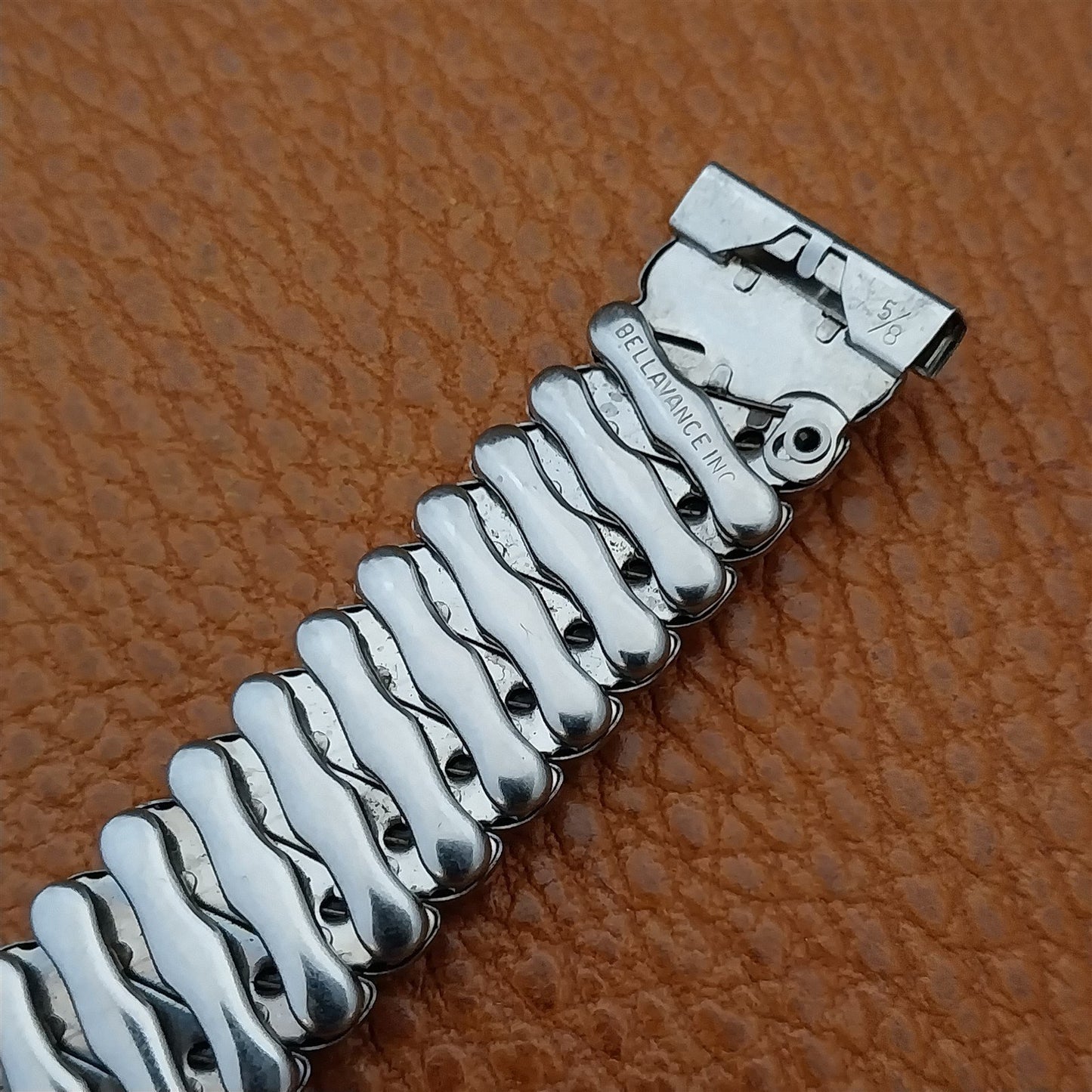 1950s Vintage Bellavance 5/8" Stainless Steel Long Classic Stretch Watch Band