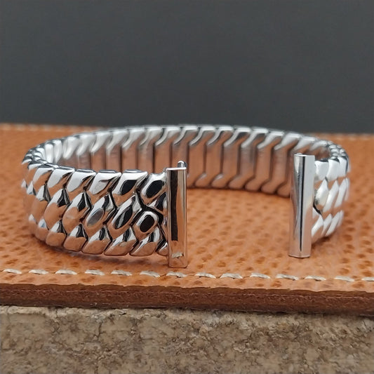 5/8" White Gold-Filled Speidel Golden Templar Unused 1950s Vintage Watch Band