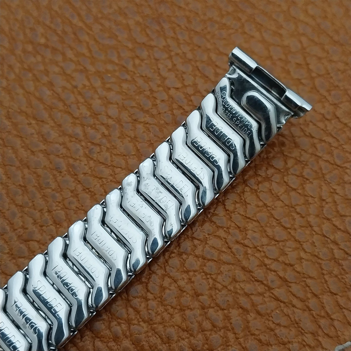 5/8" White Gold-Filled Speidel Golden Templar Unused 1950s Vintage Watch Band